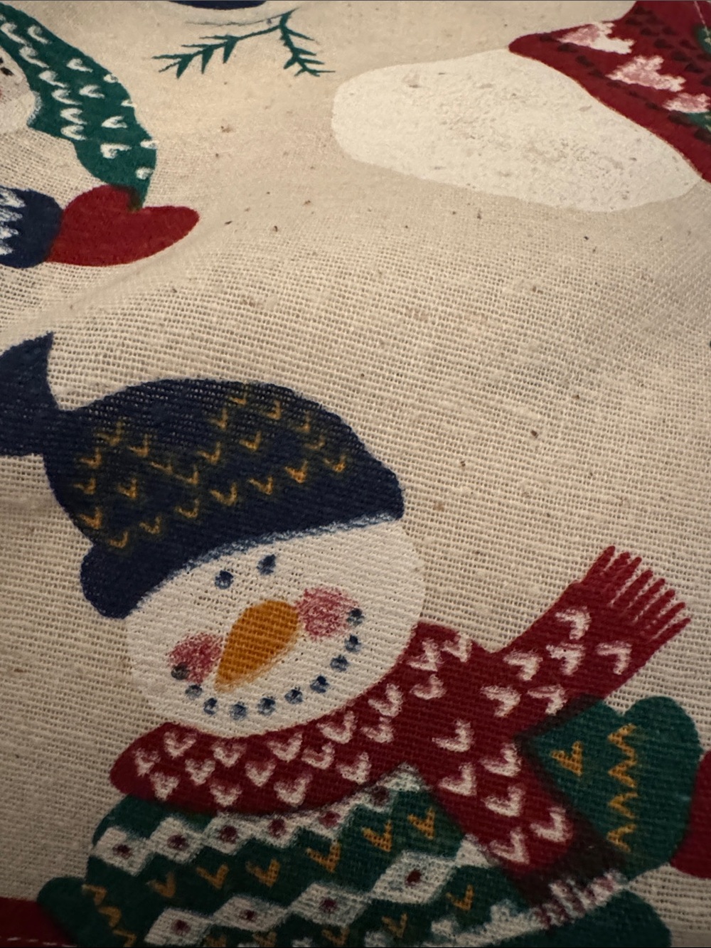 Festive Snowman rectangular tablecloth - Picture 4 of 4